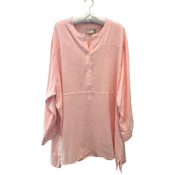 PEPPERCORN | Linen Blend Rose Blossom Pink Djanet Dixie Tunic Top NWT | Size 52 - Picture 1 of 9